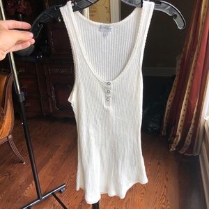 PJ salvage soft white tank top